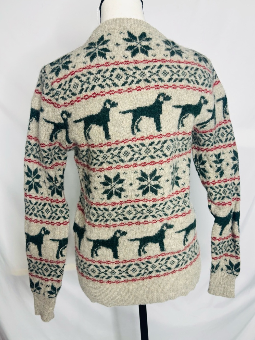 J Crew Fair Isle 100% wool Dog Sweater - Picture 6 of 7